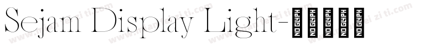 Sejam Display Light字体转换
